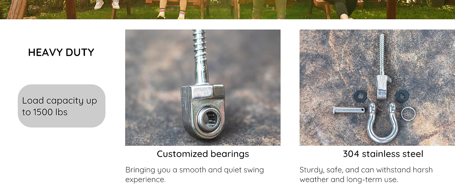 SELEWARE Heavy Duty Stainless Steel Swing Hangers with