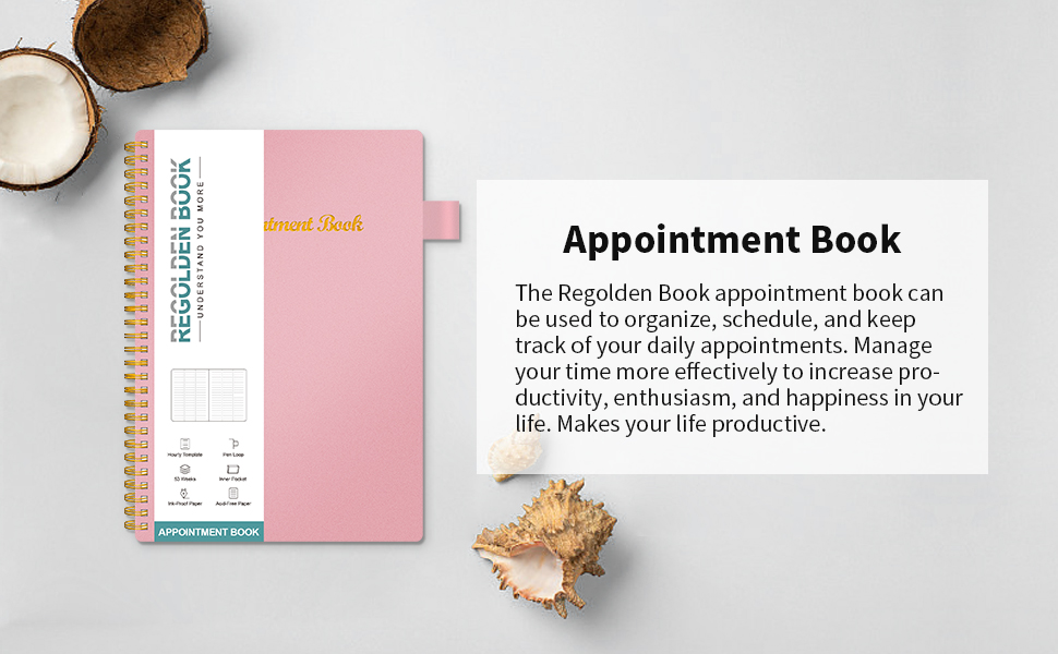 Appointment Planner Book Undated , RegoldenBook Hourly