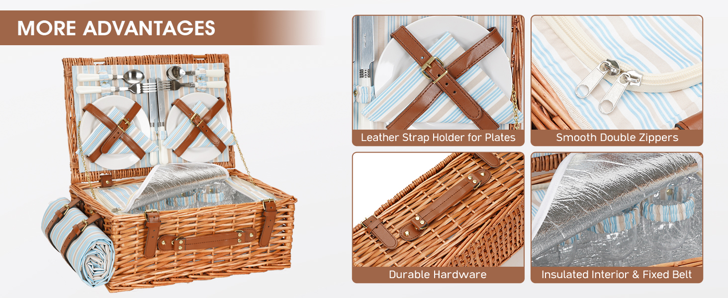 4 person picnic basket 