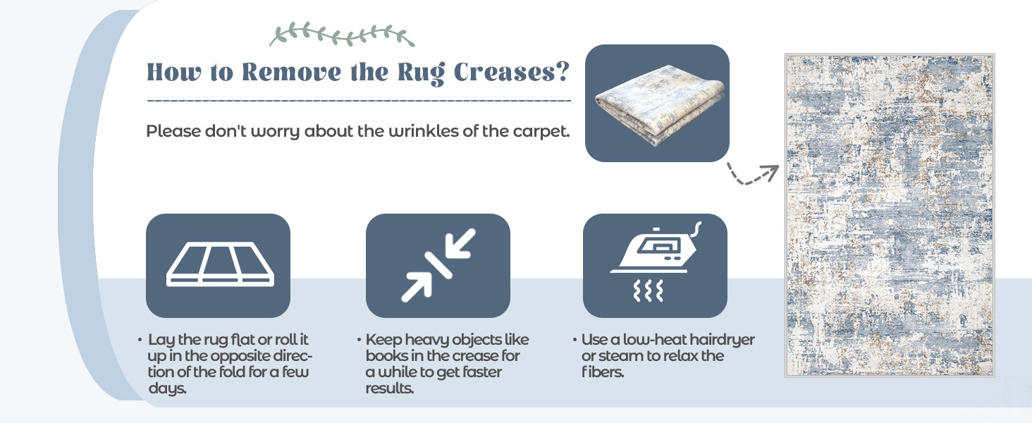 how to remove the rug creases