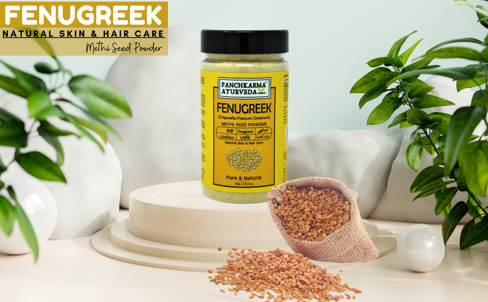 Panchkarma Ayurveda Herbal & Natural Fenugreek Seed Powder (Methi Seed Powder) For Face Pack And