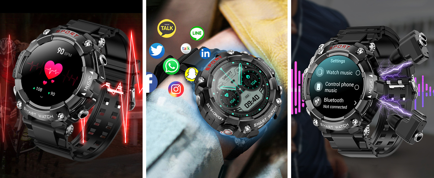 Smart Watch with TWS Earbuds