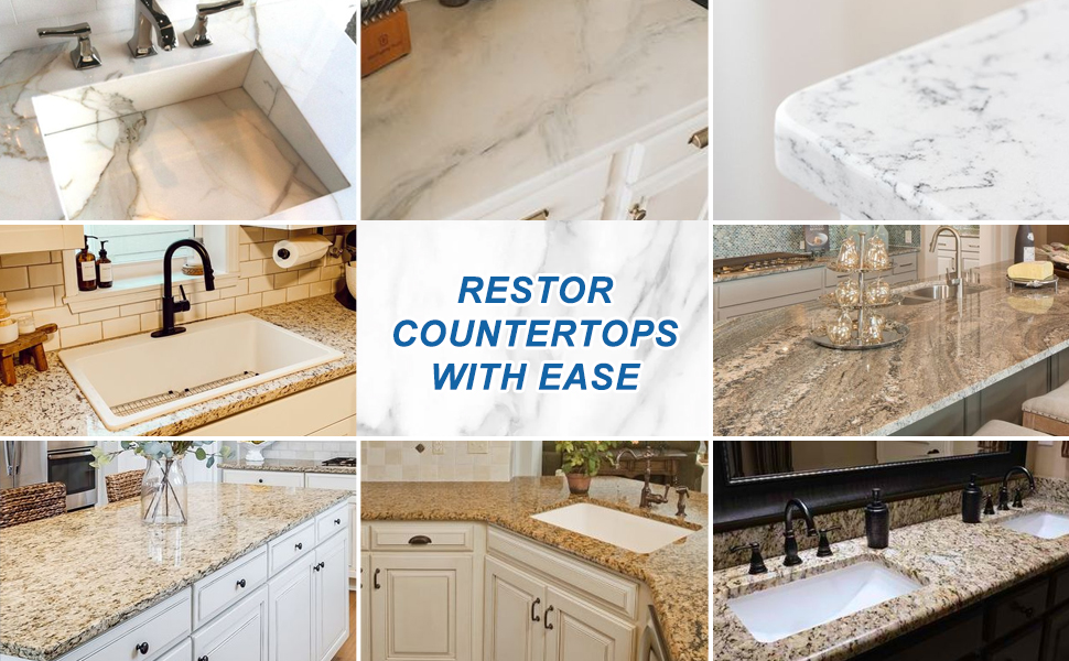 Quartz Countertop Chip Repair Kit. Marble and Granite Repair Kit.(Transparent) Quickly Repair