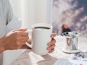 Amazon.com | CEEFU Porcelain Tea Mug with Infuser and Lid