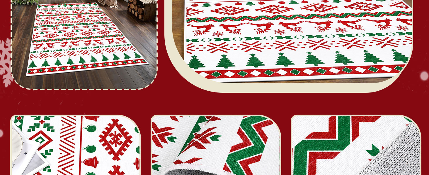 Indoor Entrance Rug 3x5 Throw Rugs with Rubber Backing