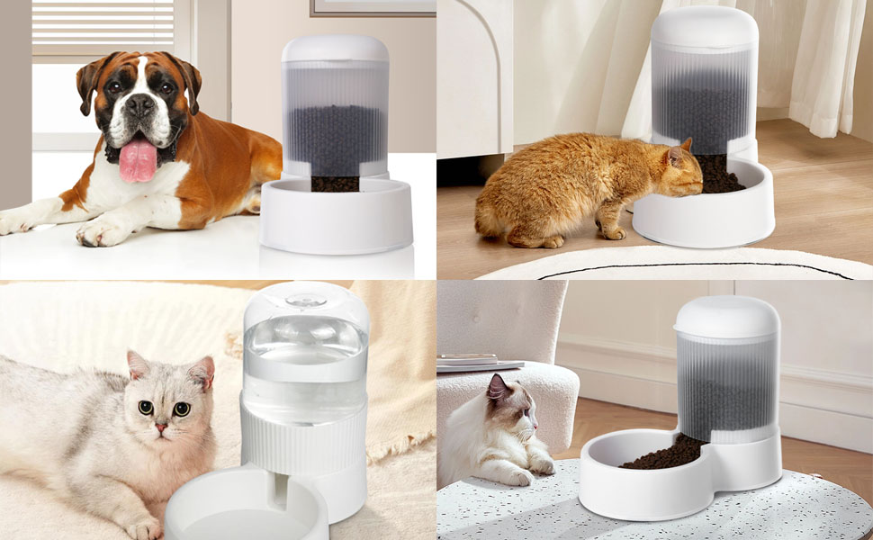 MDEHOPET Gravity Cat Feeder with 2.8L Capacity, BPA Free