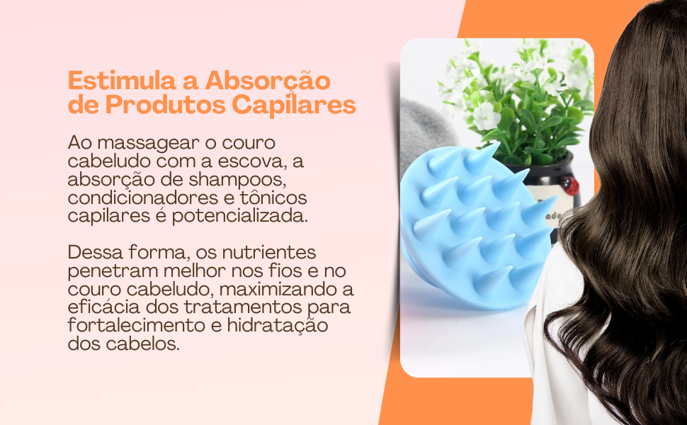 Escova Massageadora de Couro Cabeludo