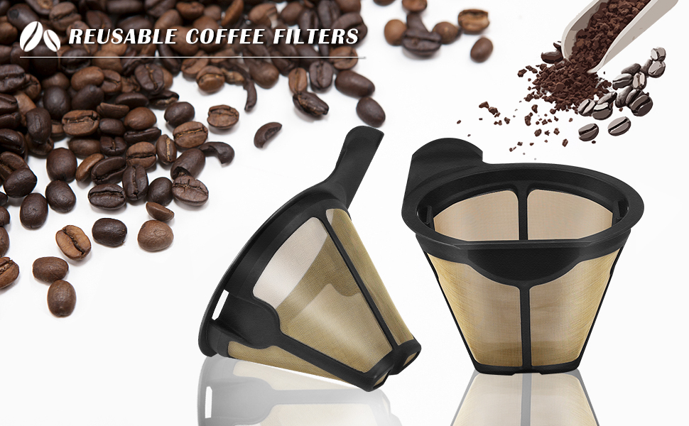 CUUKSHKN Reusable Coffee Filters, Replacement Coffee