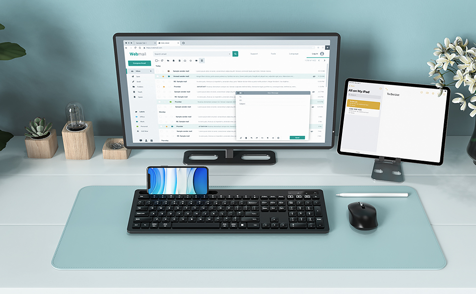 multi device wireless bluetooth keyboard