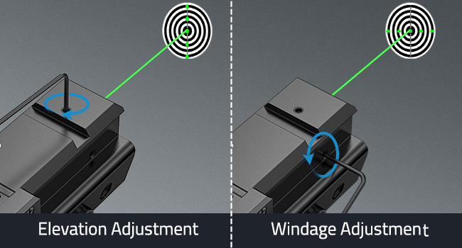 EZshoot Best Pistol Laser Sight with Accurate Elevation and Windage Adjustment for Shooting