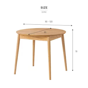 北欧レトロ 木製 無垢材 円形伸縮式ダイニングテーブル アンティーク ビンテージ 北欧レトロ 木製 無垢材 円形伸縮式ダイニングテーブル