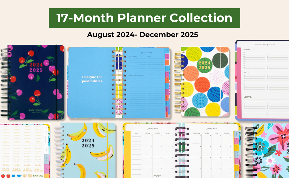 Kate Spade New York Daily Planner 20242025, Mega Planner agosto de