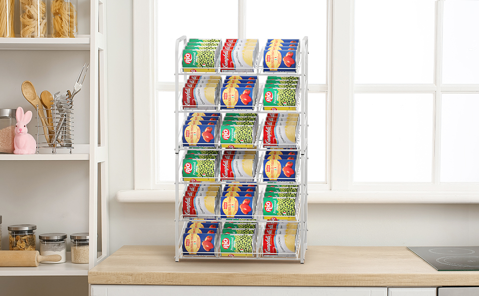 BTY Can Organizer for Pantry Stackable Can Rack Organizer 2 Pack