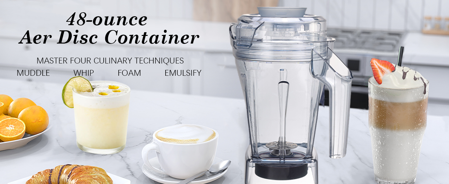 Aer Disc Container 48 oz Compatible with vitamix full-size blenders