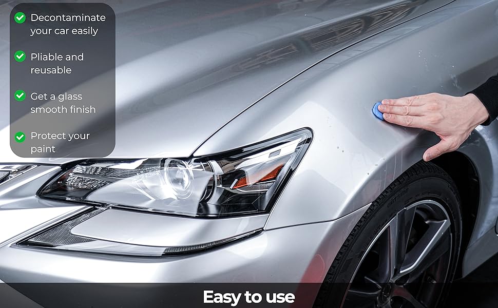 Clay Bar 6 Pack with Storage Box, Premium Grade Clay Bar