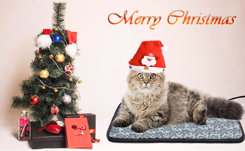 WOWOHA Pet Heating Pad for Cats Electric Heated Bed Mat for Kitty