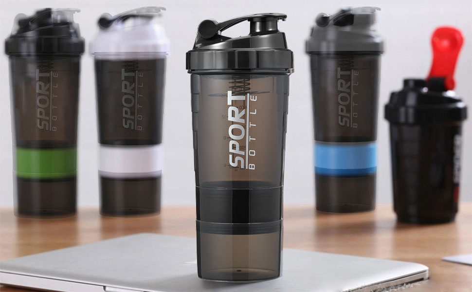 16 oz Shaker Blender Bottle for Protein Mixes, Pro Workout Bottle