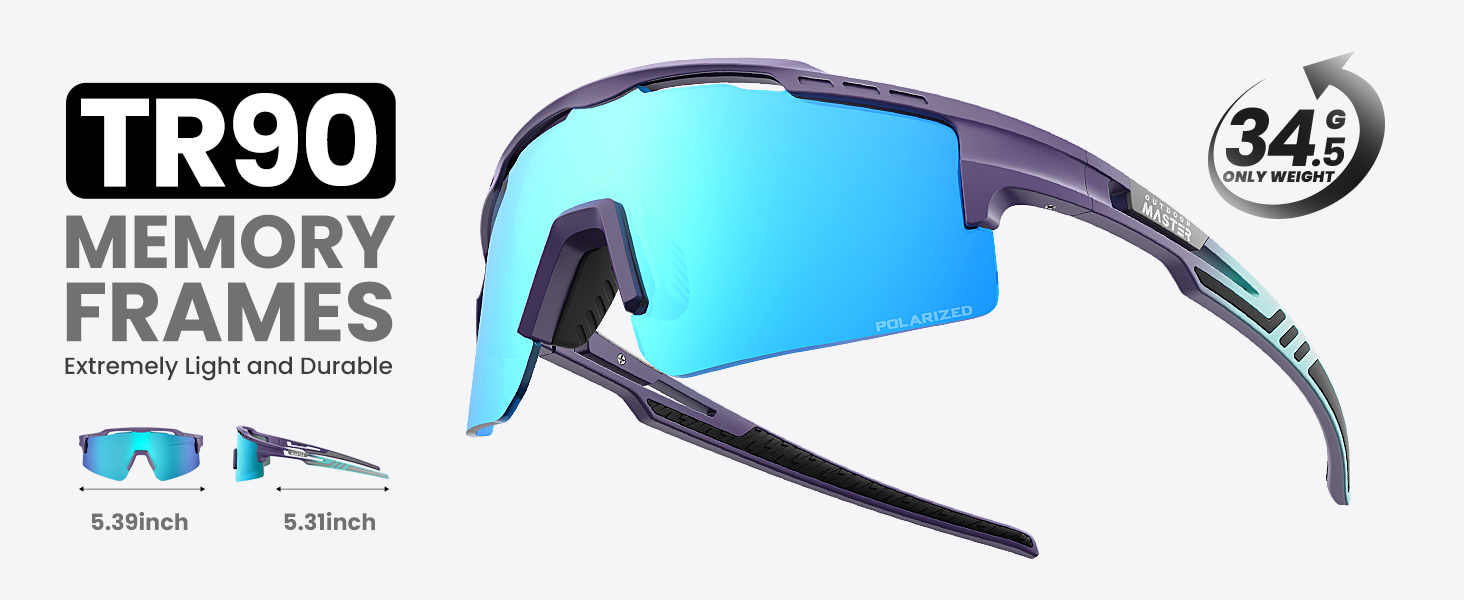 Hawk II Polarized Sports Sunglasses for Men Women, TAC UV400 Protection