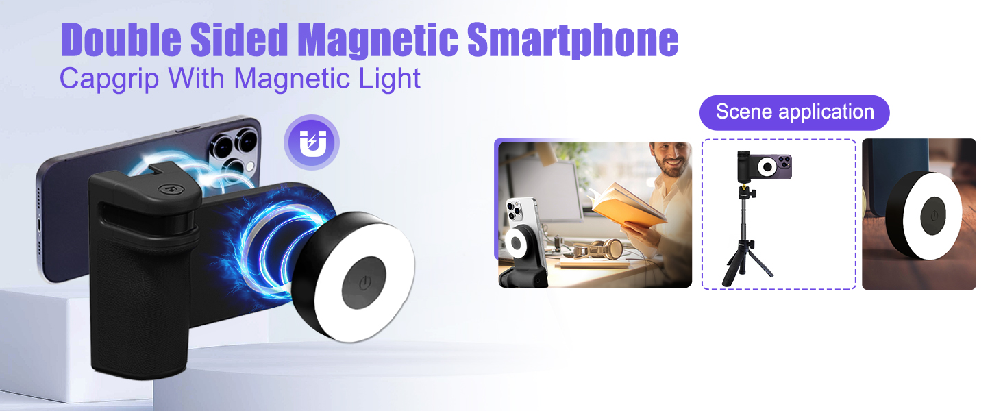 Magnetic Smartphone Light-Warm and Cold Color Temperature