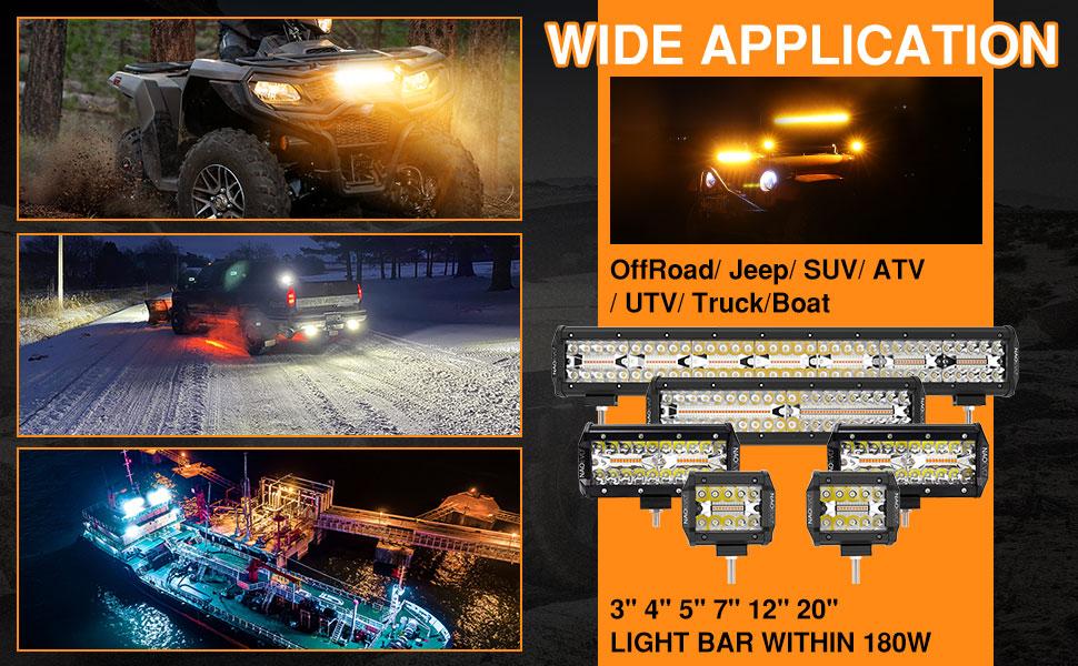 NAOEVO LED Light Bar Wiring Harness 10FT, Specially Customized 6 Modes