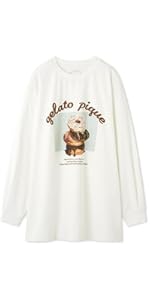 Amazon | [ジェラート ピケ] ハイカロリーワンポイントロンT