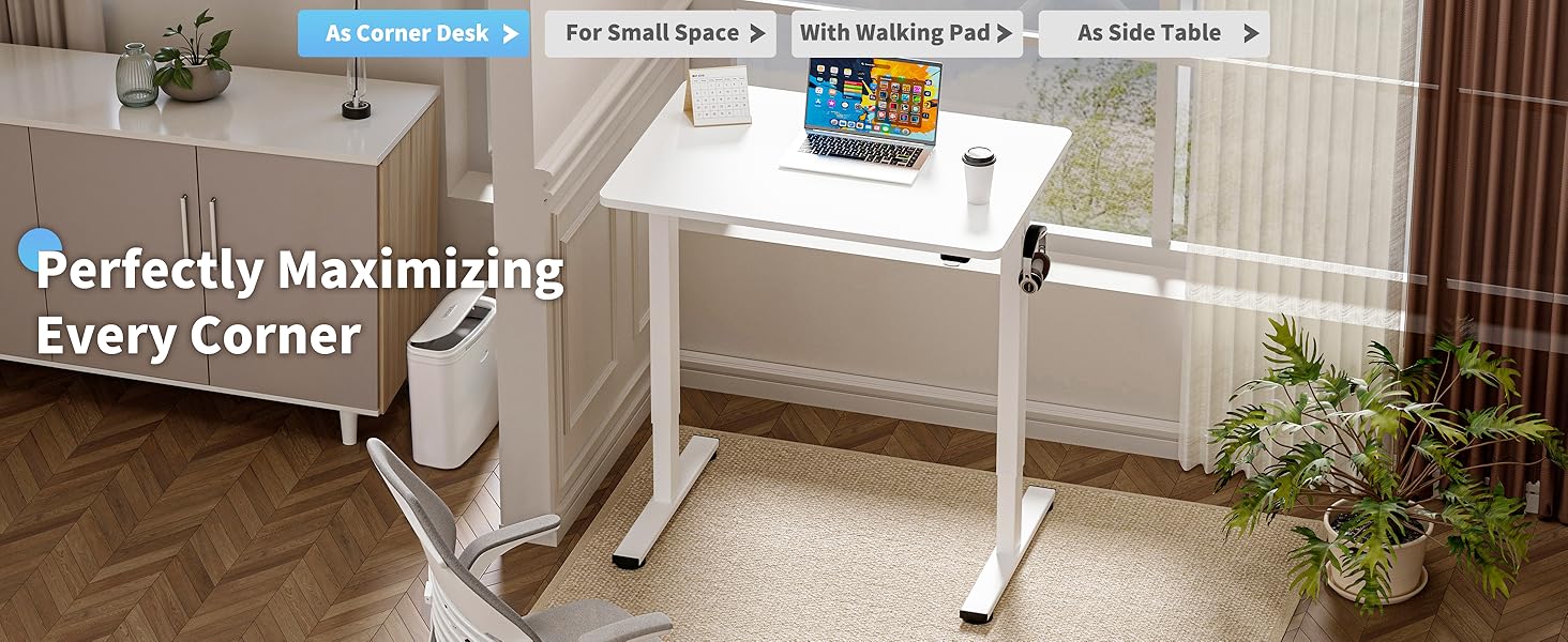 Okin Electric Small Standing Desk Adjustable Height