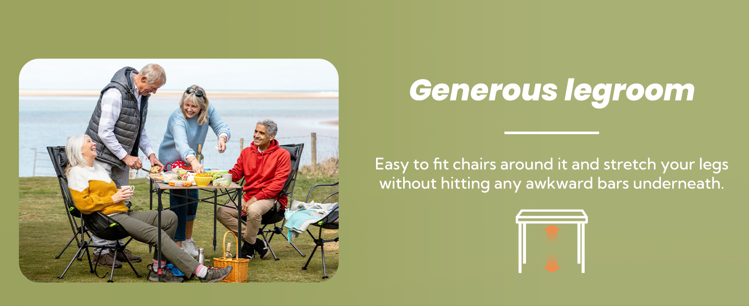 adjustable camping table