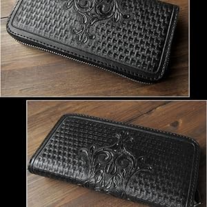 Amazon | [WILD HEARTS] 長財布 ラウンドファスナー財布 龍