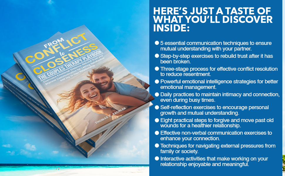 Communication techniques, conflict resolution, emotional intelligence, intimacy, connection