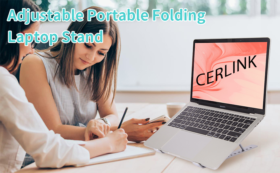 Black Laptop Stand for Desk Holder Computer Portable Foldable Adjustable Notebook Stands, Aluminium Metal MacBook Stand, Compatible with 10-15.6 Inch Laptops, iPad 19 laptop stand aluminium for ipad macbook