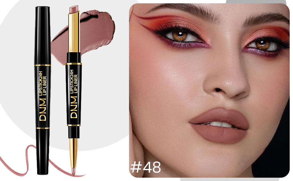 Matte Lip Liner and Lipstick for Women, Rose Magic Lipstick Lip Stain