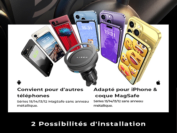 Support Telephone Voiture Induction