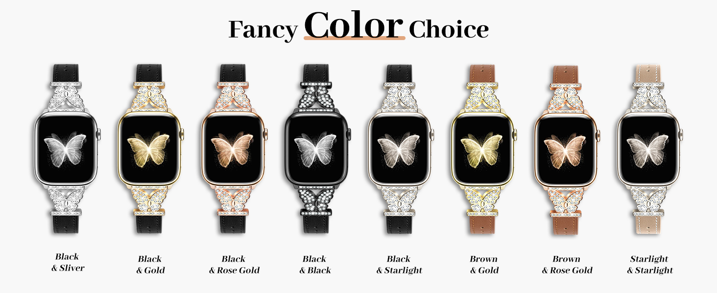 leather apple watch band women silver