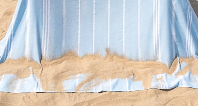 Turkish Beach Towel, 100% Cotton Quick Dry Sand Free Beach Towels, Travel Turkish Towel