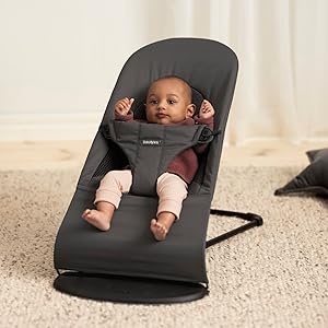 BabyBjörn Bouncer Balance Soft, Woven/Jersey Tri Fabric, Dark Grey