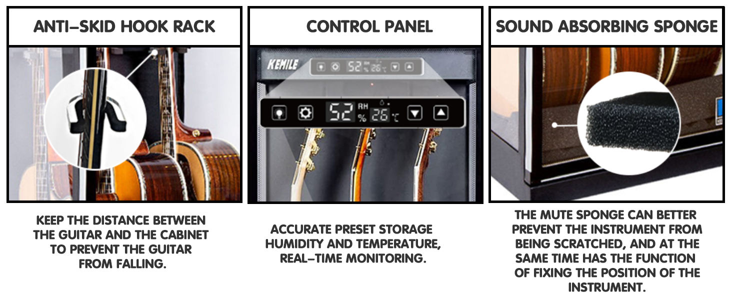 Guitar Display Case, Guitar Humidifiers, Humidification and