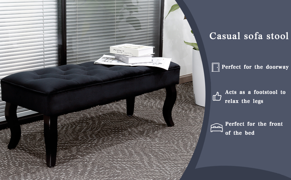 Black soft stool