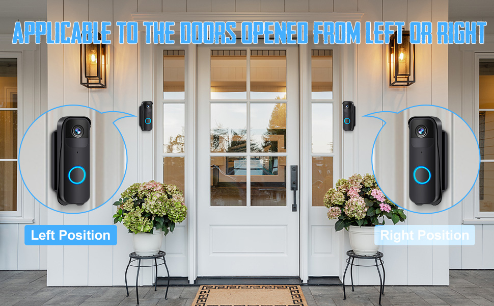 Blink Video Doorbell Door Mount, Blink Doorbell Mounting Bracket Adjustable Angle, Wall Mount