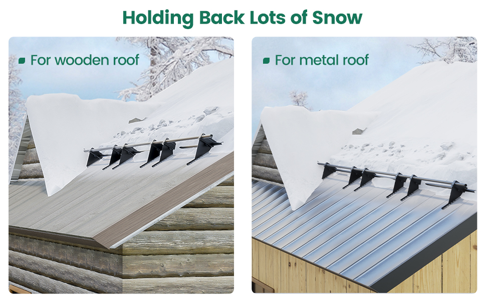 Amazon.com: Benfar 5ft Snow Ice Guards for Metal Roofs Wood Roofs ...