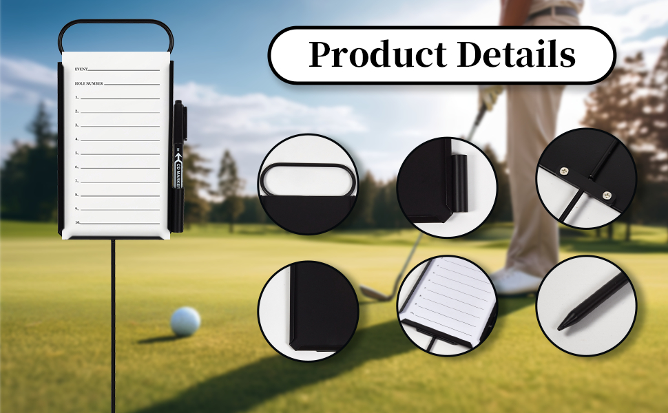 Niyanghome 4 Pcs Closest to The Pin Marker Golf Metal