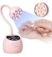 Makartt UV LED Nail Lamp - Gooseneck UV Light for Gel Nails Cherie Cordless USB 39W Nail Dryer Ge...