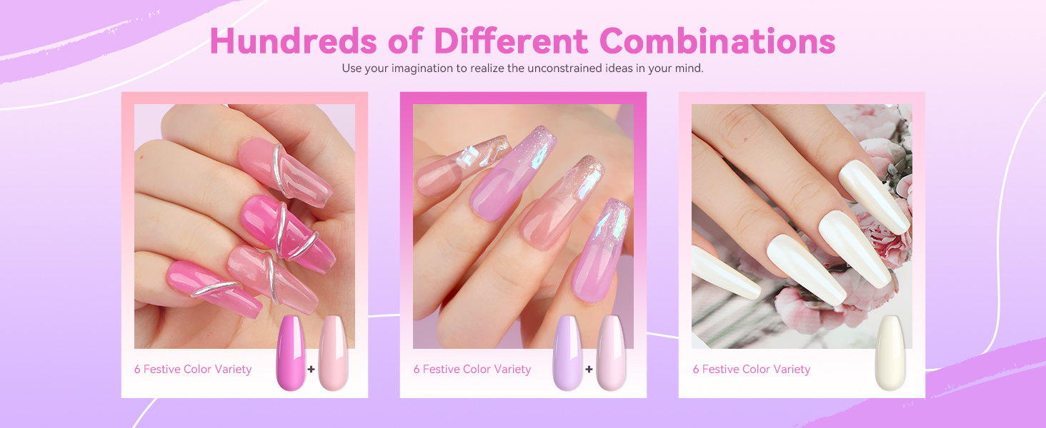 poly nail gel colors
