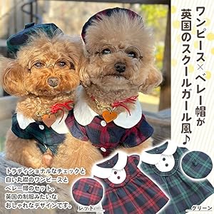 Amazon | m.tivance 犬 服 秋 冬 かわいい ドッグウェア ワンピース