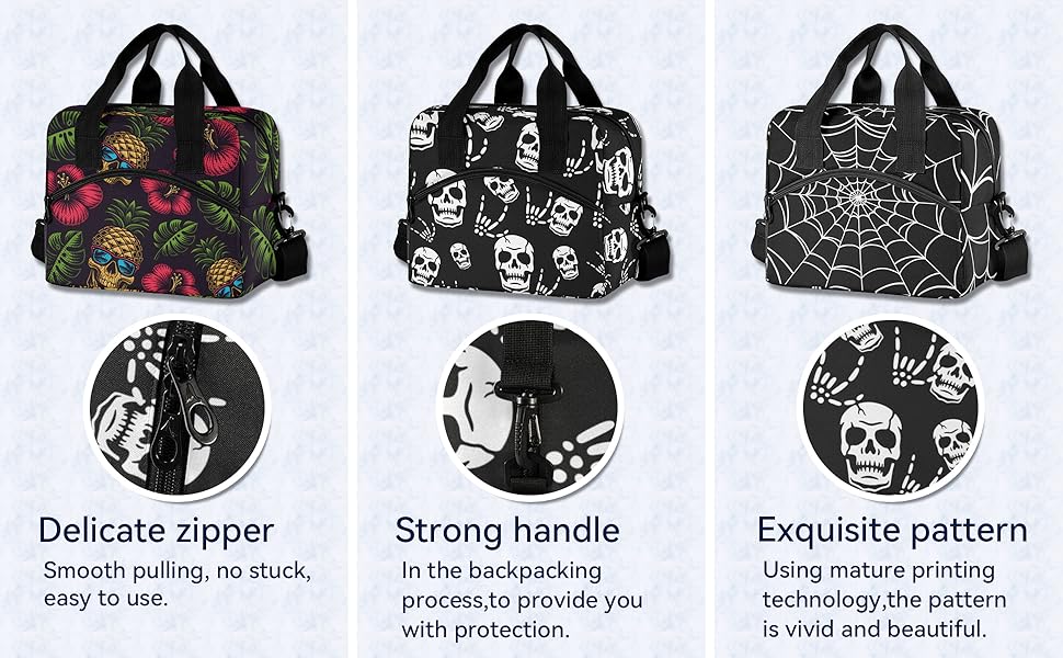 Amazon.com: Goth Spider Web Insulated Lunch Bag Reusable