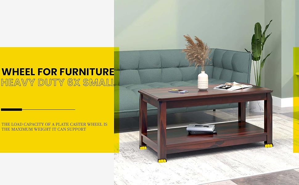 Moving Wheel Yellow-Black Castor Wheel for Furniture SPN-REESC