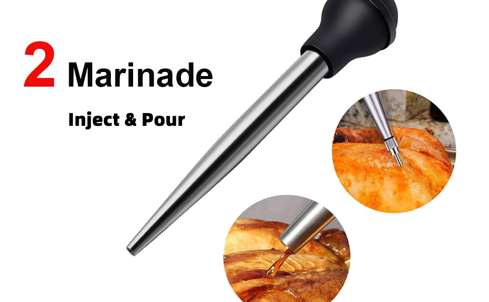 Turkey Baster for Cooking, Stainless Steel Turkey Baster