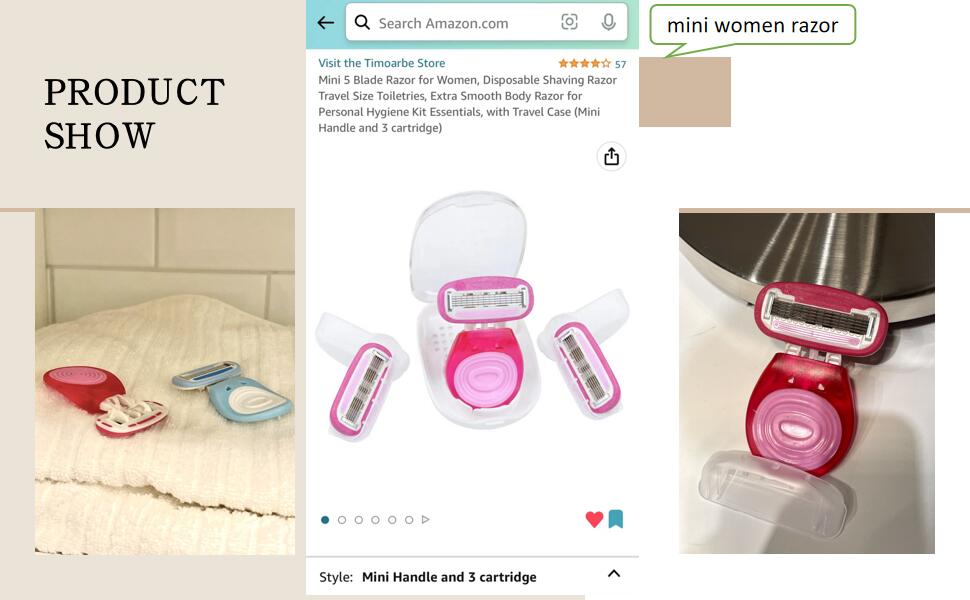mini razors for women travel,5 blade razors for women disposable refills