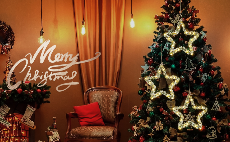 MAOYUE Christmas Window Lights 3 Pack Christmas Star Lights