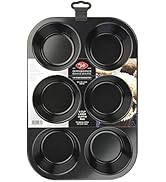 Tala Performance, 6 Cup Jumbo Muffin Tin, Professional Gauge Carbon Steel with Eclipse Non-Stick ...