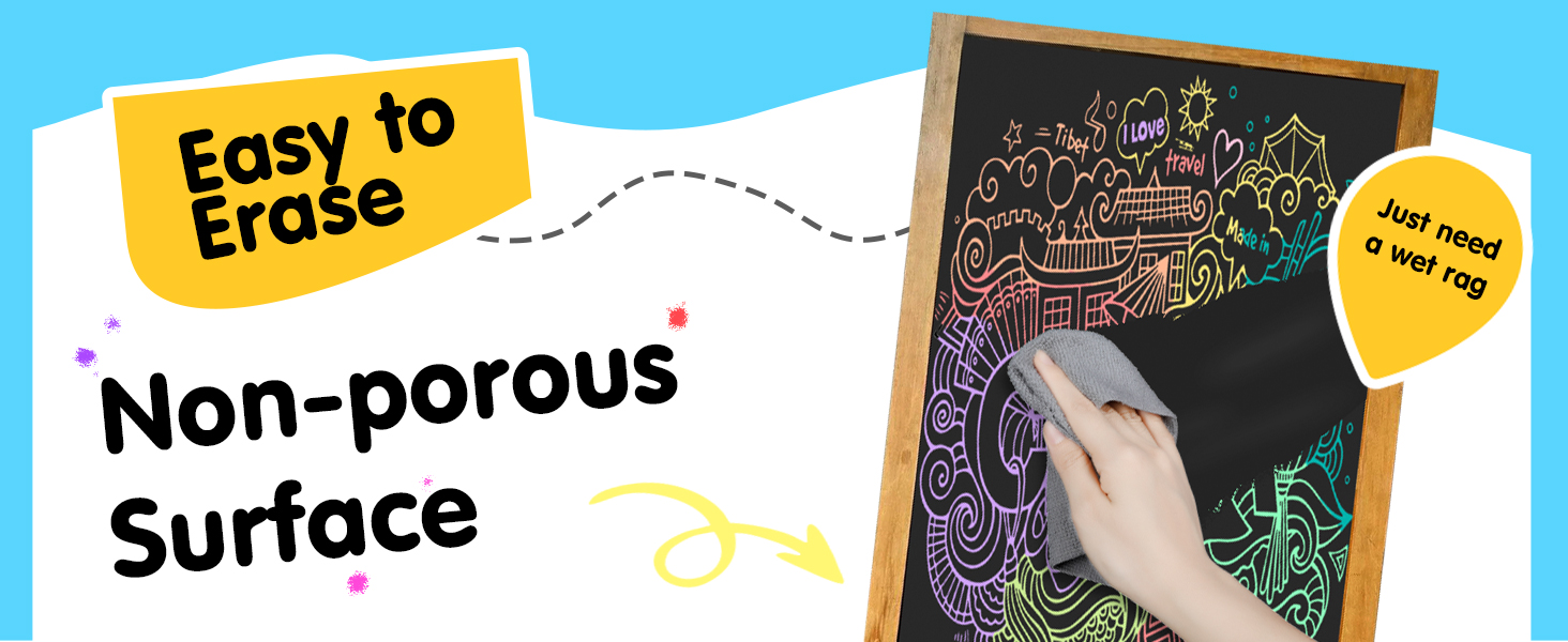 APOGO Chalk Pens for Blackboards Paint, Chalkboard, Window & Non Porous